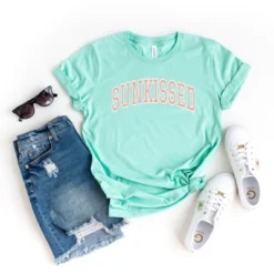 Simply Sage Market Women's Distressed Sunkissed Short Sleeve Graphic Tee