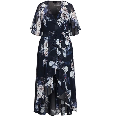 Women's Plus Size Sylvie Maxi Dress - Navy | CITY CHIC 4 Women's Plus Size Sylvie Maxi Dress - Navy | CITY CHIC - Image 2