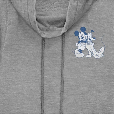 Junior's Mickey & Friends Retro Stripes Mickey & Pluto Cowl Neck Sweatshirt 3 Junior's Mickey & Friends Retro Stripes Mickey & Pluto Cowl Neck Sweatshirt