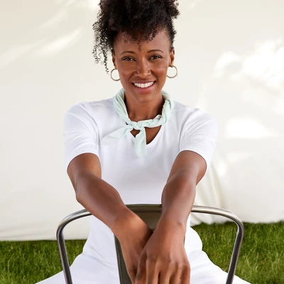 Lands' End Women's Elbow Sleeve Lightweight Jersey Crew Neck Top 4 Lands' End Women's Elbow Sleeve Lightweight Jersey Crew Neck Top - Image 2