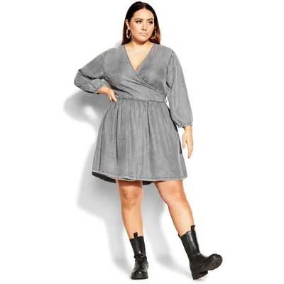 Women's Plus Size Pared Back Dress - Black | CITY CHIC 5 Women's Plus Size Pared Back Dress - Black | CITY CHIC - Image 3