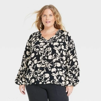 Women's Balloon Long Sleeve Blouse - Knox Rose™ 6 Women's Balloon Long Sleeve Blouse - Knox Rose™ - Image 4