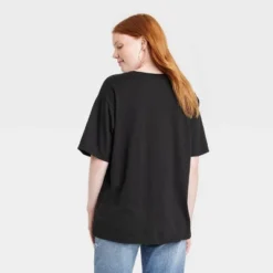 Warner Bros Women's Halloween IT Oversized Short Sleeve Graphic T-Shirt - Black