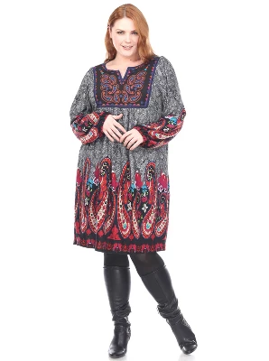 Women's Plus Size Apolline Embroidered Sweater Dress - White Mark 5 Women's Plus Size Apolline Embroidered Sweater Dress - White Mark - Image 3