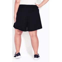Women's Plus Size Active Short - Black | AVENUE LEISURE