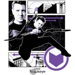 Junior's Marvel Hawkeye Graphic Panel Icon T-Shirt