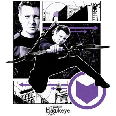 Junior's Marvel Hawkeye Graphic Panel Icon T-Shirt 3 Junior's Marvel Hawkeye Graphic Panel Icon T-Shirt