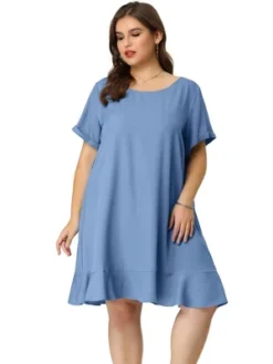 Agnes Orinda Women's Plus Size Belt Waist Ruffle Hem Chambray Shirt Dress 11 Agnes Orinda Women's Plus Size Belt Waist Ruffle Hem Chambray Shirt Dress -Dresses City Shop GUEST 0b4b4979 8d67 4b9d b781 feb0baf79482