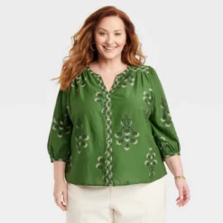 Women's 3/4 Sleeve V-Neck Blouse - Knox Rose™ -Dresses City Shop GUEST 0ca6975d 47ab 4cbc a7ed db6d1e40541c