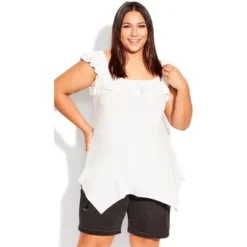 Women's Plus Size Serena Top - White | EVANS -Dresses City Shop GUEST 0d2a4875 15f4 4a1e 8a68 d2c054e65c4e