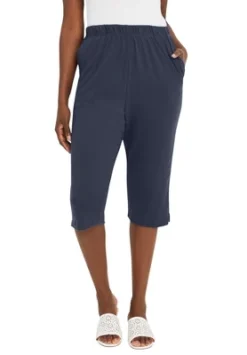 Jessica London Women’s Plus Size Soft Ease Capri -Dresses City Shop GUEST 0e144dae 18cd 447e 8ee0 3f8a8ff0ba18