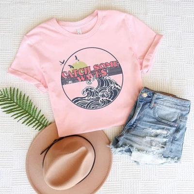 Simply Sage Market Women's Catch Some Waves Short Sleeve Graphic Tee 3 Simply Sage Market Women's Catch Some Waves Short Sleeve Graphic Tee