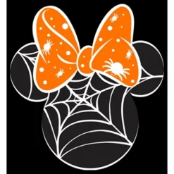 Junior's Mickey & Friends Minnie Web Silhouette T-Shirt