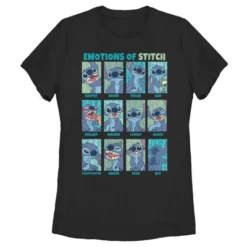 Women's Lilo & Stitch Emotions Of Experiment 626 T-Shirt -Dresses City Shop GUEST 1316d469 b24a 41ab 9986 ea36e6b1548c