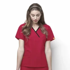 Wink Charlie-Women's Y-Neck Fashion Scrub Top -Dresses City Shop GUEST 184e67e0 4640 4390 b7b9 c369617ed468