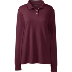 Lands' End School Uniform Women's Long Sleeve Interlock Polo Shirt -Dresses City Shop GUEST 19cbae2c 196b 4e82 bc23 058fb09cf440
