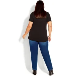 Women's Plus Size Butter Denim Straight Leg Jean Mid Wash - Tall | AVENUE -Dresses City Shop GUEST 1fe829d6 19ed 4246 8baa 38735a816b1b