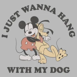 Women's Mickey & Friends I Just Wanna Hang With My Dog Pluto T-Shirt
