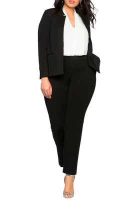 ELOQUII Women’s Plus Size Petite The Ultimate Stretch Suit Pintuck Pant 7 ELOQUII Women’s Plus Size Petite The Ultimate Stretch Suit Pintuck Pant - Image 5
