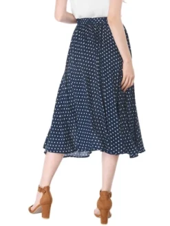 Allegra K Women's Date Dinner Floral A-Line Elastic Waist Flare Swing Midi Skirt -Dresses City Shop GUEST 247a34f0 e36c 4ce9 8610 fb01f9dea1a5