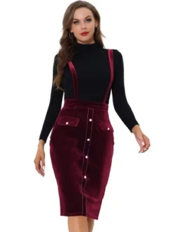 Allegra K Women's High Waist Overall Pencil Bodycon Midi Suspender Pinafore Skirts 12 Allegra K Women's High Waist Overall Pencil Bodycon Midi Suspender Pinafore Skirts -Dresses City Shop GUEST 25c62412 d540 43f1 8eb3 368871f37ce8
