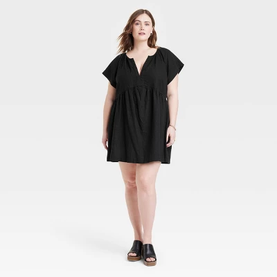 Women's Short Sleeve Linen Mini Shift Dress - Universal Thread™ 5 Women's Short Sleeve Linen Mini Shift Dress - Universal Thread™ - Image 3