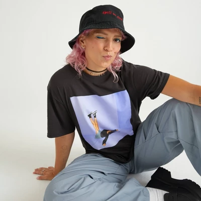 Women's Olivia Rodrigo Album Cover Short Sleeve Graphic T-Shirt - Black 4 Women's Olivia Rodrigo Album Cover Short Sleeve Graphic T-Shirt - Black - Image 2