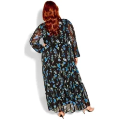 Women's Plus Size Blue Blossom Maxi Dress - Blue Blossom | CITY CHIC