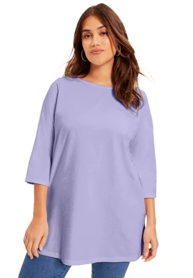 June + Vie By Roaman's Women’s Plus Size Boatneck One + Only Tunic 9 June + Vie By Roaman's Women’s Plus Size Boatneck One + Only Tunic - Image 7
