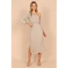 Petal And Pup Womens Pontee One Shoulder Pleated Midi Dress -Dresses City Shop GUEST 30e1ad26 e55c 458a 8025 ace9628059ed
