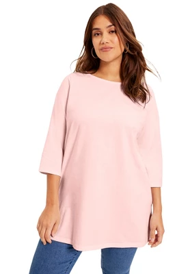 June + Vie By Roaman's Women’s Plus Size Boatneck One + Only Tunic 7 June + Vie By Roaman's Women’s Plus Size Boatneck One + Only Tunic - Image 5