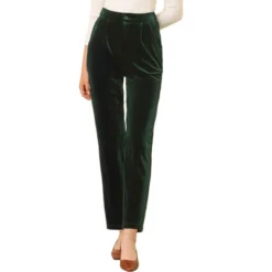 Allegra K Women's Velvet Elegant High Waist Trousers With Pockets Work Ankle Pants 16 Allegra K Women's Velvet Elegant High Waist Trousers With Pockets Work Ankle Pants -Dresses City Shop GUEST 37fdabae f1d8 4c73 a637 7cf5eba58fc3