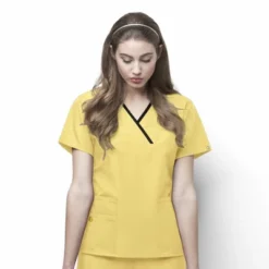 Wink Charlie-Women's Y-Neck Fashion Scrub Top -Dresses City Shop GUEST 39df1e03 a5f5 4c86 a747 42d4c992bec7