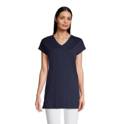 Lands' End Women's Short Sleeve Supima Cotton Xlong Vneck Tunic 12 Lands' End Women's Short Sleeve Supima Cotton Xlong Vneck Tunic -Dresses City Shop GUEST 3b5fde9a 4467 4bec aaba 77ae2a39f7ee