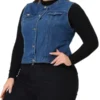 Agnes Orinda Plus Size Denim Vest For Women Button Down Collarless Jean Vest 1 Agnes Orinda Plus Size Denim Vest For Women Button Down Collarless Jean Vest -Dresses City Shop GUEST 3ce5bf7d 0f1c 4a18 9993 7d149d6b1474