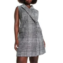 ELOQUII Women’s Plus Size Tweed Jacket Mini Dress