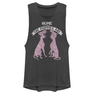 Junior's One Hundred And One Dalmatians Home Is Where The Puppies Are Festival Muscle Tee 5 Junior's One Hundred And One Dalmatians Home Is Where The Puppies Are Festival Muscle Tee - Image 3