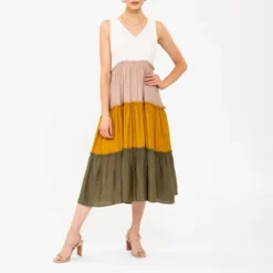 August Sky Women's Multicolor Tiered Dress -Dresses City Shop GUEST 4278b2a5 8f0d 46a9 bc44 bb9806c52180