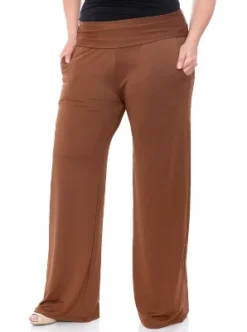 Women's Plus Size Solid Palazzo Pants - White Mark -Dresses City Shop GUEST 43485db5 d3f2 4535 b3cc 573e7cfd0703