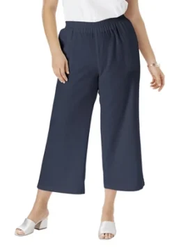 Jessica London Women’s Plus Size Wide Leg Linen Crop Pant -Dresses City Shop GUEST 4583d118 9378 4eea 9511 f6a253e3dc4b