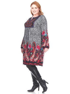 Women's Plus Size Apolline Embroidered Sweater Dress - White Mark 3 Women's Plus Size Apolline Embroidered Sweater Dress - White Mark