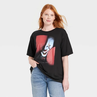 Warner Bros Women's Halloween IT Oversized Short Sleeve Graphic T-Shirt - Black 5 Warner Bros Women's Halloween IT Oversized Short Sleeve Graphic T-Shirt - Black - Image 3