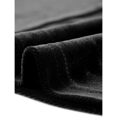 Agnes Orinda Women's Plus Size Velvet Stretch High Waist Ruched Pencil Bodycon Mini Club Skirt 6 Agnes Orinda Women's Plus Size Velvet Stretch High Waist Ruched Pencil Bodycon Mini Club Skirt - Image 4