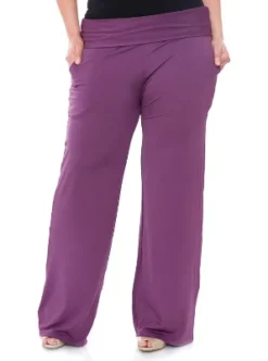 Women's Plus Size Solid Palazzo Pants - White Mark -Dresses City Shop GUEST 4b374cff 9275 4636 8b6a 8358216d3ea5