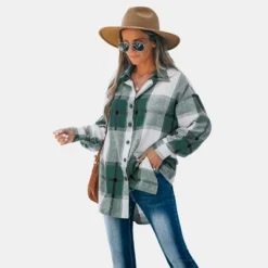 Women's Long Sleeve Plaid Oversized Shirt - Cupshe -Dresses City Shop GUEST 4d1701d0 2d72 4b1e bdcc d676dcf422b0