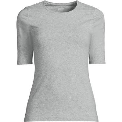 Lands' End Women's Elbow Sleeve Lightweight Jersey Crew Neck Top 6 Lands' End Women's Elbow Sleeve Lightweight Jersey Crew Neck Top - Image 4