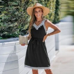 Women's Belted Pom Pom Mini Dress - Cupshe 11 Women's Belted Pom Pom Mini Dress - Cupshe -Dresses City Shop GUEST 4eefe373 5603 4d21 98b1 7af941c526f5