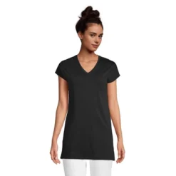 Lands' End Women's Short Sleeve Supima Cotton Xlong Vneck Tunic 11 Lands' End Women's Short Sleeve Supima Cotton Xlong Vneck Tunic -Dresses City Shop GUEST 51148509 99e4 41c7 883b 3a98bb465af3
