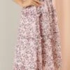 Allegra K Women's Floral Print Smocked Elastic Waist Knee Length Flowy Tiered Ruffle Skirt -Dresses City Shop GUEST 562476eb 67ab 4b34 ab39 8c63d6b27577