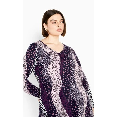 Women's Plus Size Eva Hacci Tunic - Plum | ZIM & ZOE 5 Women's Plus Size Eva Hacci Tunic - Plum | ZIM & ZOE - Image 3